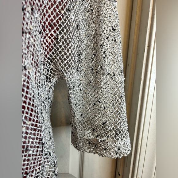 Lulu B Women's Size SMALL S- Cardigan Open Weave Net Mesh Gray Beachy Summer - Picture 8 of 10